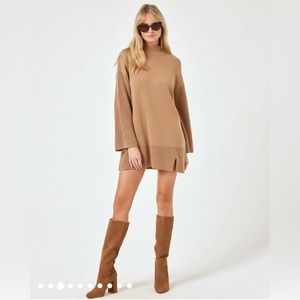 LSpace Tan Sweater Dress